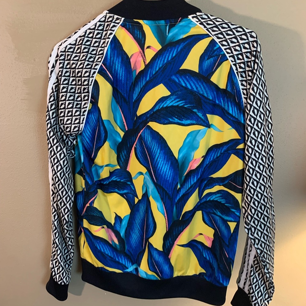 adidas Yellow & Blue Tropical Track Jacket - Picture 2 of 7